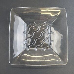 Bleikristall of Germany Plate Square 24% Leaded Crystal Waves Design 6"x6"